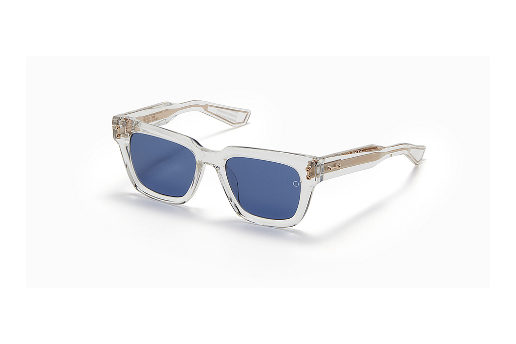 Akoni Eyewear   AKS-111 C Dark Blue - Black Flash Mirror - ARCrystal Clear - White Gold w/Dark Blue - Black Flash Mirror - AR