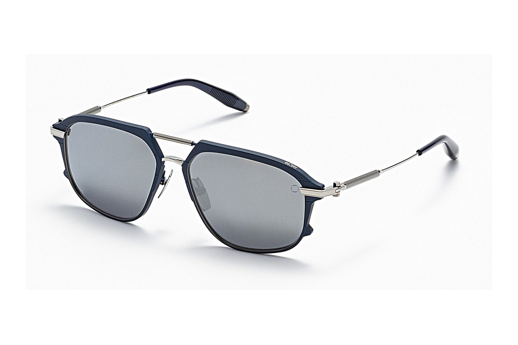 Akoni Eyewear   AKS-206 B Dark Grey - Silver Flash Mirror - ARMatte Navy - Black Palladium w