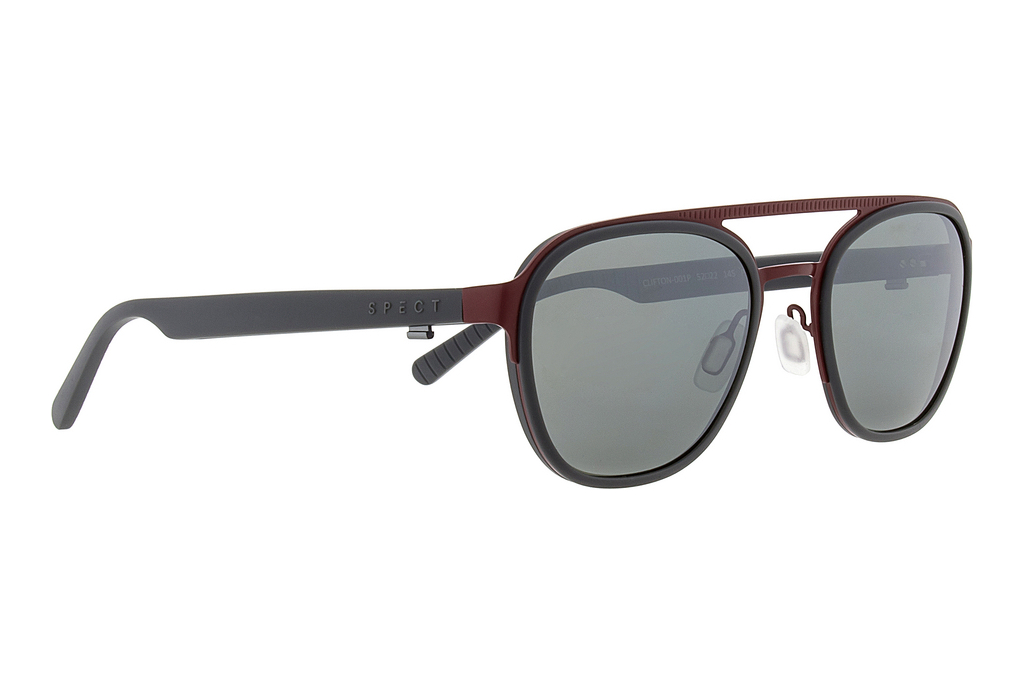 SPECT   CLIFTON 001P green with silver flash POLburgundy