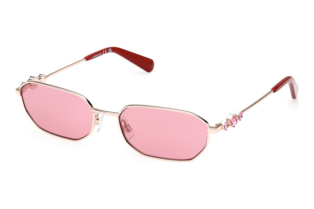Swarovski   SK0378 28S bordeaux28S - rosé-gold glanz / bordeaux
